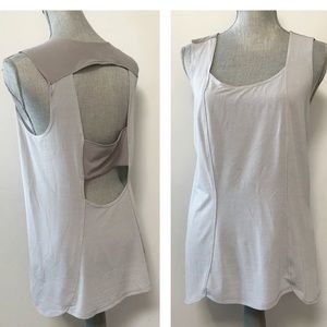 Lululemon tank top light grey with peekaboo open back relaxed fit